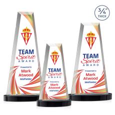 Imperial Full Color Black on Alberton Base Obelisk Crystal Award - Corporate Awards