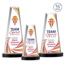 Imperial Full Color Black on Alberton Base Obelisk Crystal Award - Newest Additions