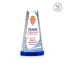 Imperial Full Color Blue on Alberton Base Obelisk Crystal Award