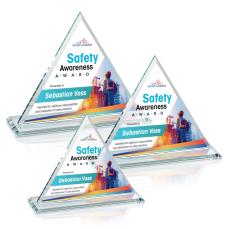 Dresden Full Color Starfire Pyramid Crystal Award - Full Color Awards