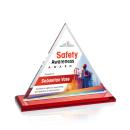 Dresden Full Color Red Pyramid Crystal Award