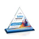Dresden Full Color Sky Blue Pyramid Crystal Award