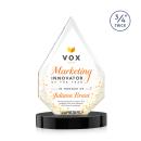 Hawthorne Full Color Black on Alberton Base Peak Crystal Award