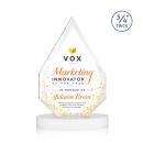 Hawthorne Full Color White on Alberton Base Peak Crystal Award