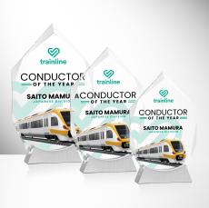 Westmore Full Color Arch & Crescent Crystal Award - Metal Awards