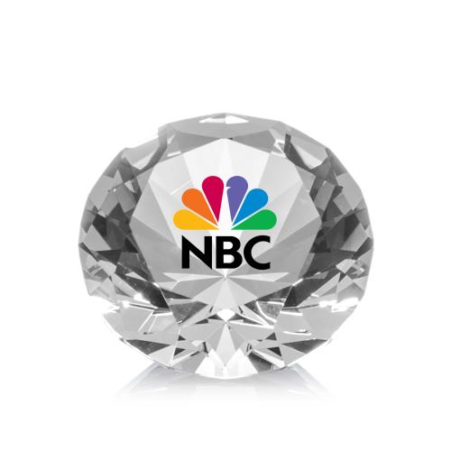 Corporate Awards - Crystal Awards - Gemstone Full Color Diamond Crystal Award