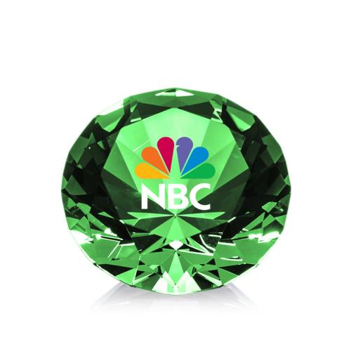 Corporate Awards - Crystal Awards - Gemstone Full Color Emerald Crystal Award