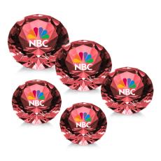 Gemstone Full Color Ruby Crystal Award - Colored Crystal