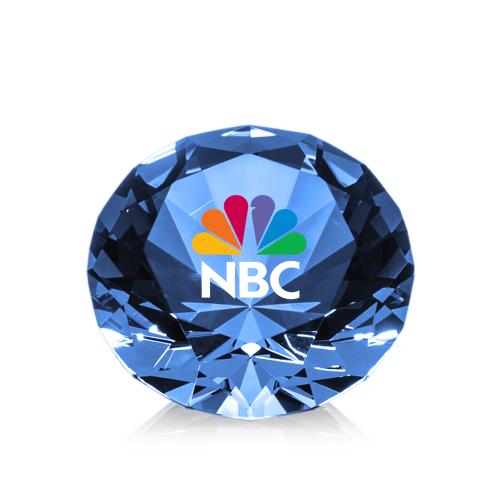 Corporate Awards - Crystal Awards - Gemstone Full Color Sapphire Crystal Award
