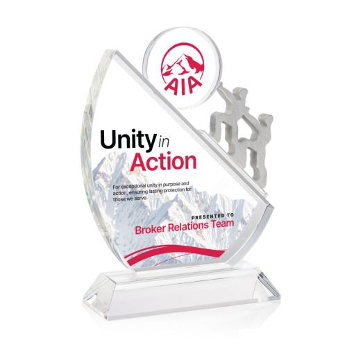 Corporate Awards - Crystal Awards - Cooperation Full Color Abstract / Misc Crystal Award