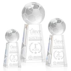 Soccer Ball Spheres on Novita Base Crystal Award - Soccer Awards