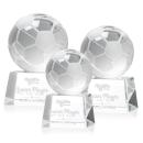 Soccer Ball Spheres on Robson Base Crystal Award