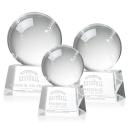 Baseball Spheres on Robson Base Crystal Award