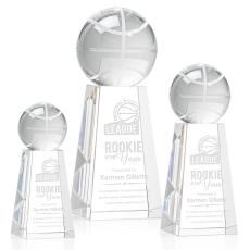 Basketball Spheres on Novita Base Crystal Award - Basketball Awards