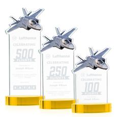 Top Gun Gold on Alberton Base Abstract / Misc Crystal Award - Corporate Awards