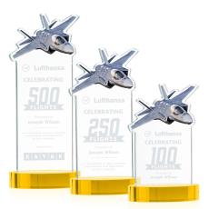 Top Gun Gold on Alberton Base Abstract / Misc Crystal Award - Crystal Awards