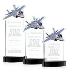 Top Gun Black on Alberton Base Abstract / Misc Crystal Award - Crystal Awards