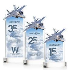 Top Gun Full Color Clear on Alberton Base Abstract / Misc Crystal Award - Crystal Awards