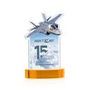 Top Gun Full Color Amber on Alberton Base Abstract / Misc Crystal Award