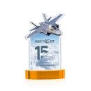 Top Gun Full Color Amber on Alberton Base Abstract / Misc Crystal Award