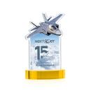 Top Gun Full Color Gold on Alberton Base Abstract / Misc Crystal Award