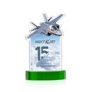 Top Gun Full Color Green on Alberton Base Abstract / Misc Crystal Award