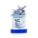 Top Gun Full Color Blue on Alberton Base Abstract / Misc Crystal Award