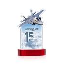 Top Gun Full Color Red on Alberton Base Abstract / Misc Crystal Award