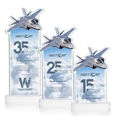 Top Gun Full Color White on Alberton Base Abstract / Misc Crystal Award - Corporate Awards