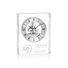 Ashland Clock - Silver Dial - Crystal Gifts