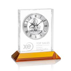 Ashland Clock on Base - Silver Dial - Corporate Recognition Gifts