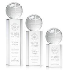 Basketball Spheres on Dakota Base Crystal Award - Corporate Awards