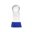 Pickleball Blue on Belcroft Base Spheres Crystal Award