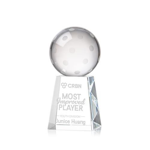 Corporate Awards - Crystal Awards - Pickleball Spheres on Celestina Base Crystal Award