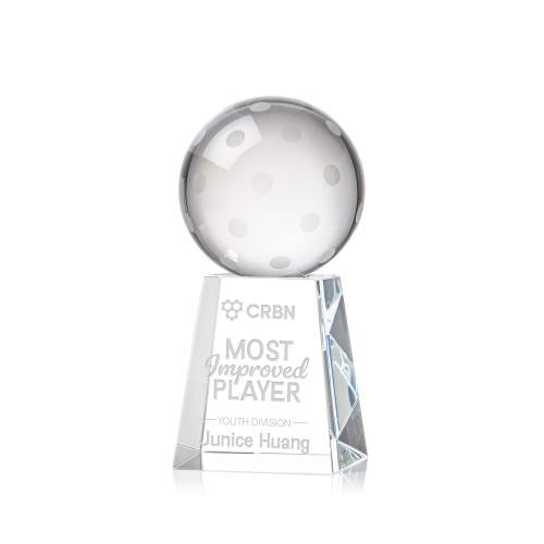 Corporate Awards - Crystal Awards - Pickleball Spheres on Celestina Base Crystal Award