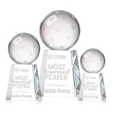 Pickleball Spheres on Celestina Base Crystal Award - Sports Awards