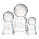 Pickleball Spheres on Celestina Base Crystal Award