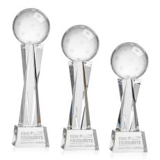 Pickleball Clear on Grafton Base Spheres Crystal Award - Sports Awards