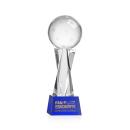 Pickleball Blue on Grafton Base Spheres Crystal Award