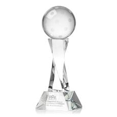 Pickleball Clear on Langport Base Spheres Crystal Award - Crystal Awards