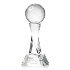 Pickleball Clear on Langport Base Spheres Crystal Award - Sports Awards