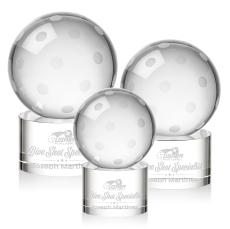 Pickleball Spheres on Marvel Base Crystal Award - Pickleball Awards