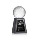 Pickleball Spheres on Tall Marble Base Crystal Award