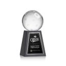 Pickleball Spheres on Tall Marble Base Crystal Award