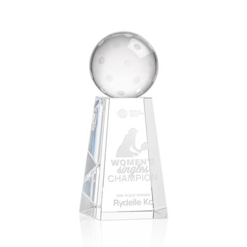 Corporate Awards - Crystal Awards - Pickleball Spheres on Novita Base Crystal Award