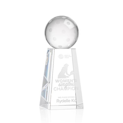 Corporate Awards - Crystal Awards - Pickleball Spheres on Novita Base Crystal Award