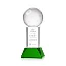 Pickleball Green on Stowe Base Spheres Crystal Award