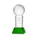 Pickleball Green on Stowe Base Spheres Crystal Award