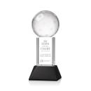 Pickleball Black on Stowe Base Spheres Crystal Award