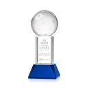 Pickleball Blue on Stowe Base Spheres Crystal Award
